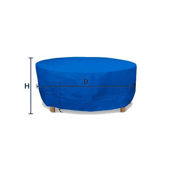 Eevelle Meridian Round Table/Firepit Cover, Royal Blue, 42 in L x 42 in W x 25.5 in H MDTRDS-RYL - main